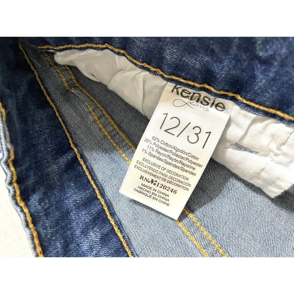 Kensie Jeans Denim Effortless Ankle Mid Rise Rolled Hem Sz 12/31 Nwt — image 7 of 7